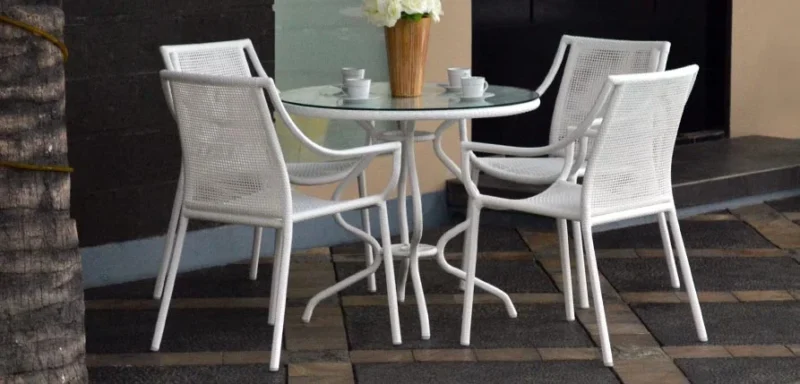 Girona Synthetic rattan dining set