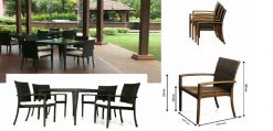 Havana Synthetic rattan dining set