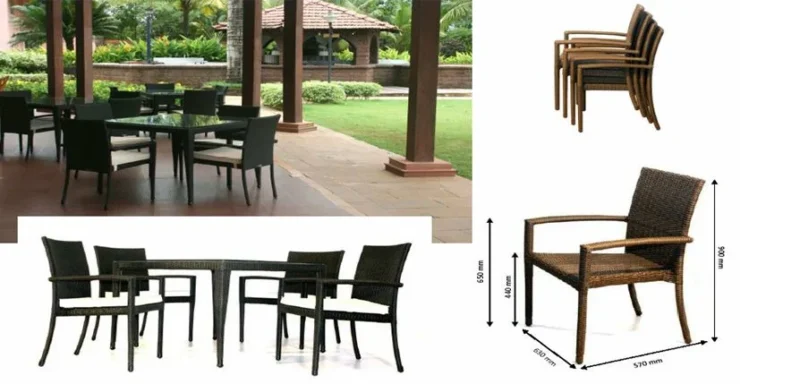 Havana Synthetic rattan dining set
