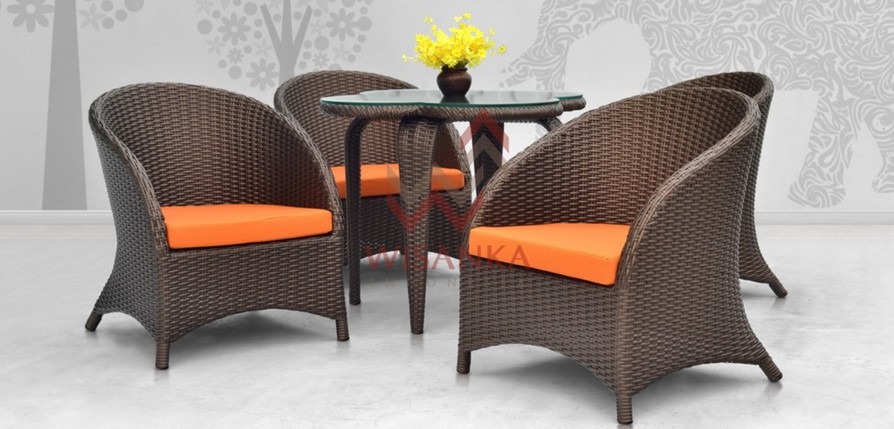 Kids Dot Synthetic rattan dining set