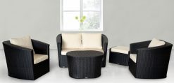 Luffy synthetic rattan living set