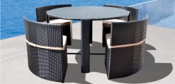 Mozi Synthetic rattan dining set