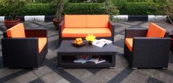 Ramona synthetic rattan living set