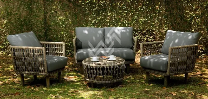 Sissy synthetic rattan living set