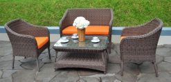 Travena synthetic rattan living set