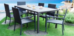 Vinno Synthetic rattan dining set