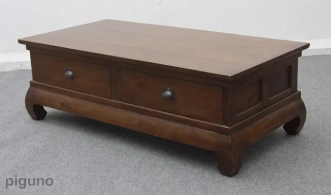 Mesa de centro de ópio com 4 gavetas