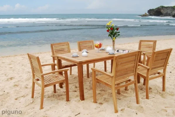 PRS01-Praha Stacking Chair + Monica Rect. Table