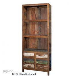 Olivia Boat Wood Bookshelf