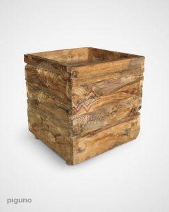 Wooden Square Planter Kasse