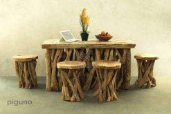 Mushroom Reclaimed Dining Set