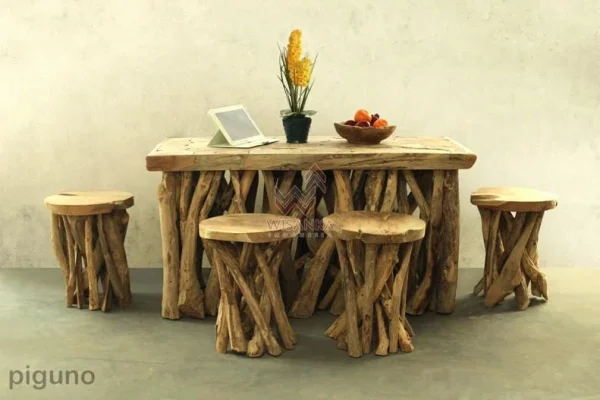 Mushroom Reclaimed Dining Set