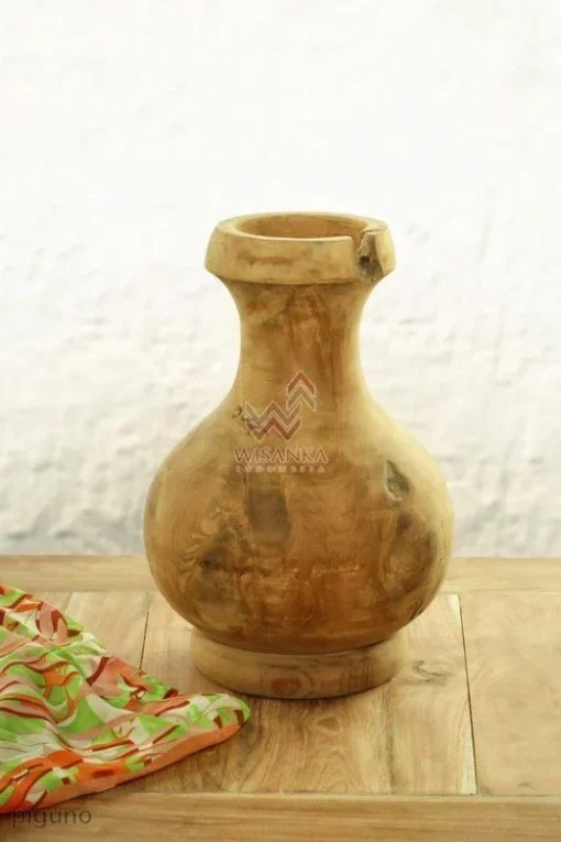 Bottle Wooden Vase