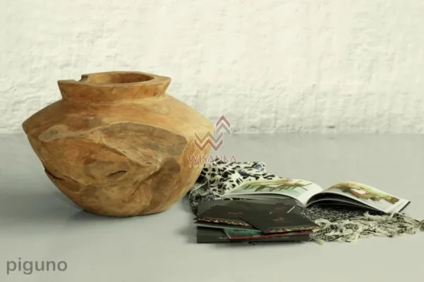 Mesa de pote de madeira Gentong