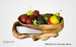 Croc Wooden Bowl