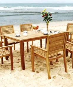 Koleksi Wooden Praha Dining Set
